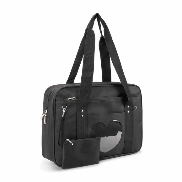 Kawaii Ita Bag Japanese School Bag Cute Tote Bag Large Shoulder Anime Heart >:) - Picture 1 of 6